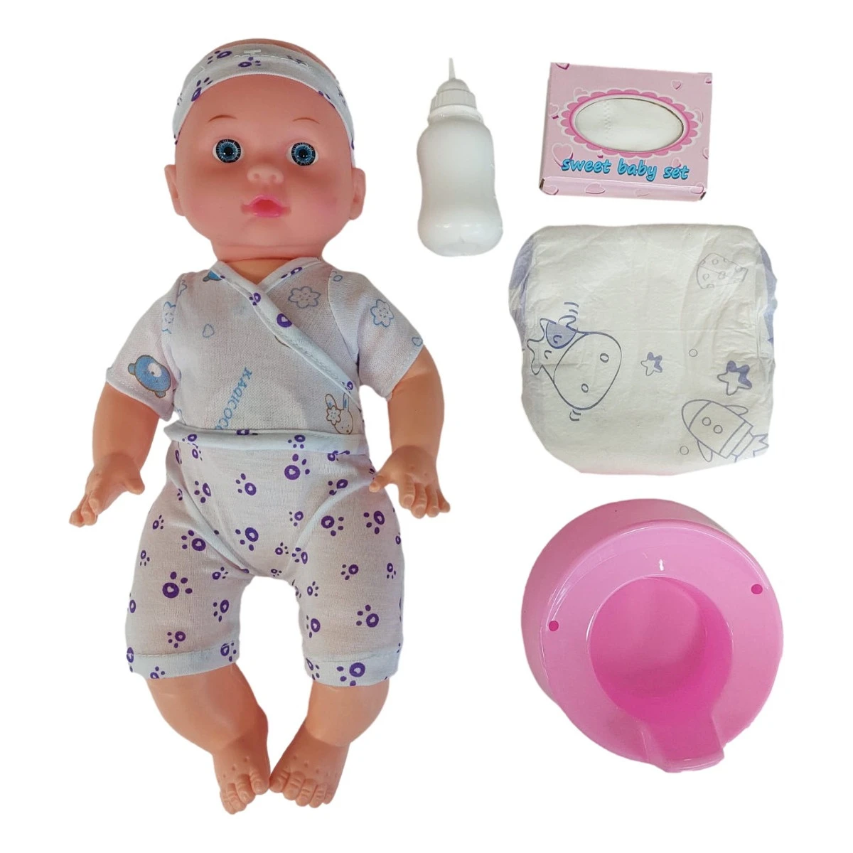 Eco Toys 33cm Pop Paarse Romper Met Accessoires HC531523 3 Eco Toys 33cm Pop Paarse Romper Met Accessoires HC531523