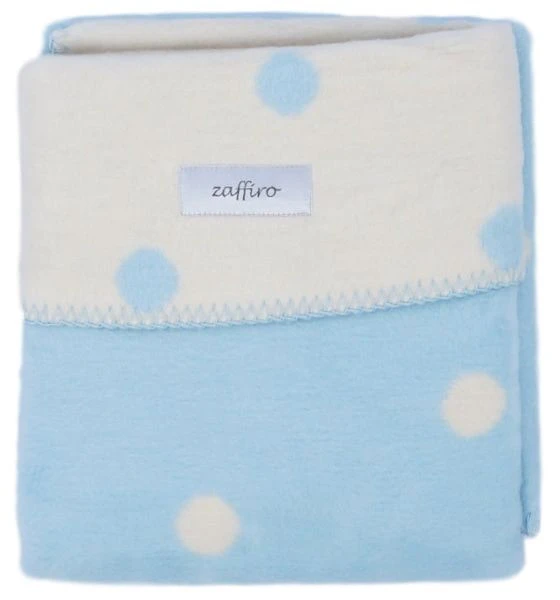 Zaffiro Ecru & Blauw Gestipt 100 X 150 Cm Ledikantdeken 15311 6 Zaffiro Ecru & Blauw Gestipt 100 X 150 Cm Ledikantdeken 15311 - Afbeelding 4