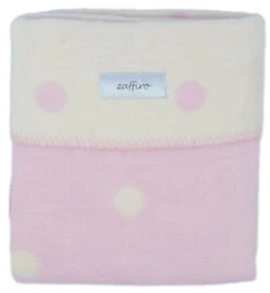 Zaffiro Ecru & Roze Gestipt 100 X 150 Cm Ledikantdeken 15274 -Baby Thuis Verkoop ecrurozestippendeken 4