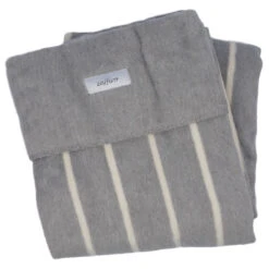 Zaffiro Grijs & Ecru Gestreept 100 X 150 Cm Ledikantdeken 15366