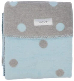Zaffiro Grijs & Blauw Gestipt 100 X 150 Cm Ledikantdeken 15328 -Baby Thuis Verkoop grijslichtblauwstippendeken 4