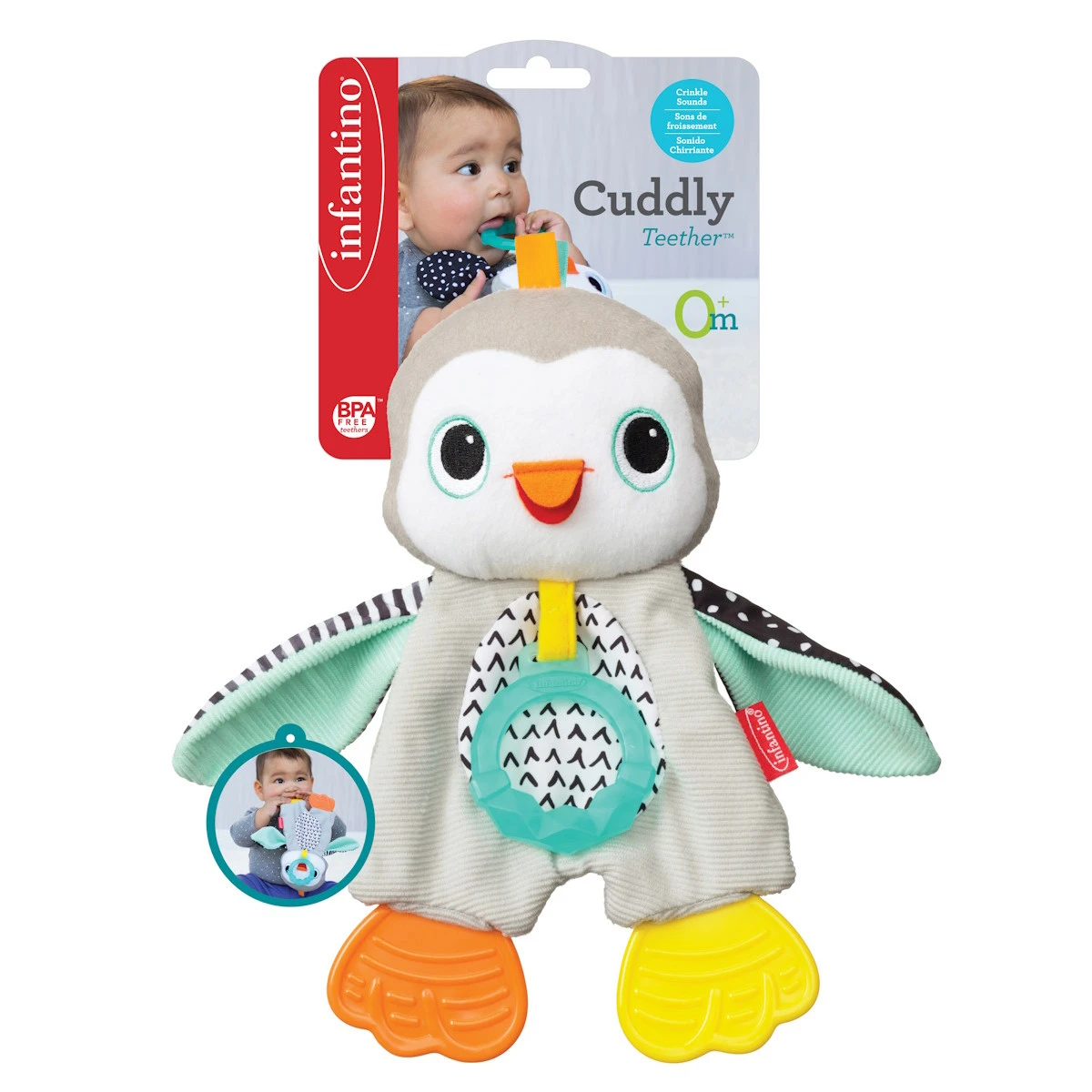 Infantino Cuddly Pinguin Bijtspeeltje BK-316329 11 Infantino Cuddly Pinguin Bijtspeeltje BK-316329 - Afbeelding 9