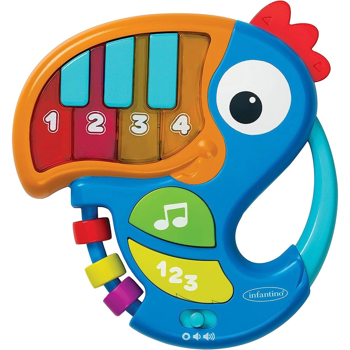 Infantino Piano & Numbers Toekan Blauw Educatief Speeltje BK-212011 3 Infantino Piano & Numbers Toekan Blauw Educatief Speeltje BK-212011