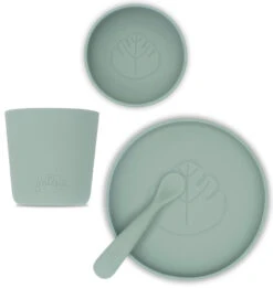 Jollein Ash Green Siliconen Dinerset 705-007-00095 -Baby Thuis Verkoop jollein ash green siliconen dinerset 705 007 00095 2