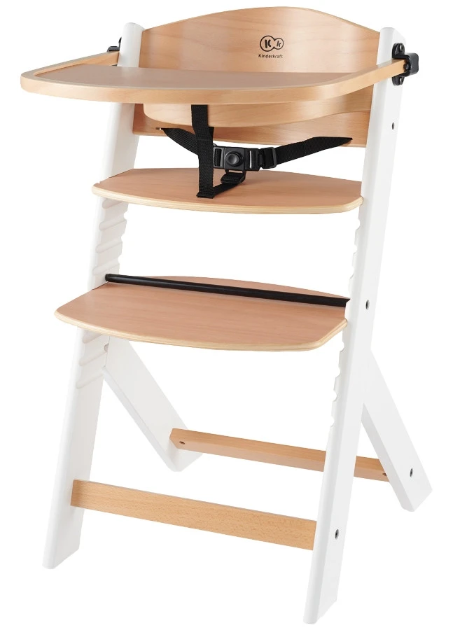 Kinderkraft Enock Wit/Naturel Houten Meegroei Kinderstoel KKKENOCWHT0000 3 Kinderkraft Enock Wit/Naturel Houten Meegroei Kinderstoel KKKENOCWHT0000