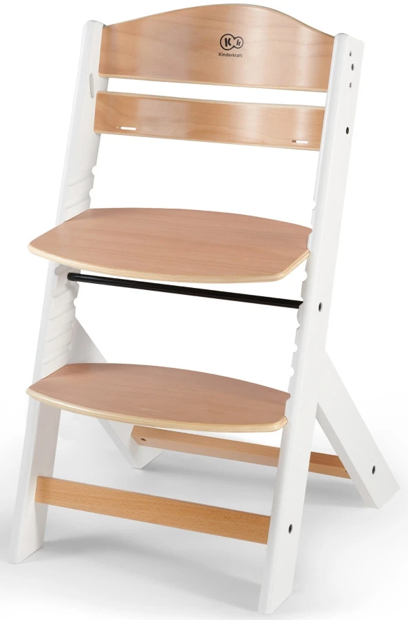 Kinderkraft Enock Wit/Naturel Houten Meegroei Kinderstoel KKKENOCWHT0000 4 Kinderkraft Enock Wit/Naturel Houten Meegroei Kinderstoel KKKENOCWHT0000 - Afbeelding 2