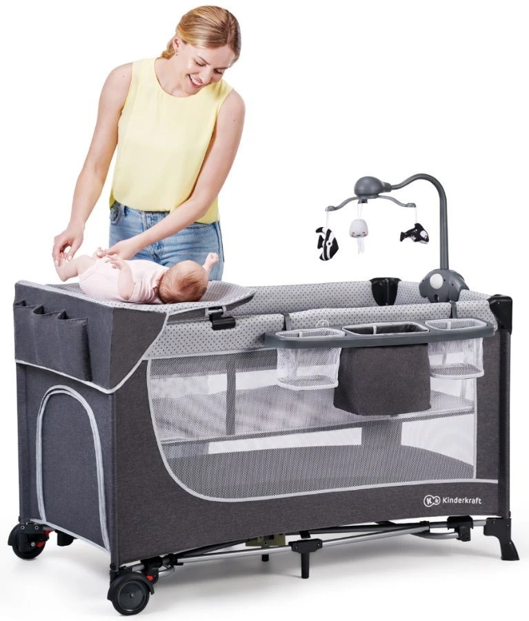 Kinderkraft Leody Pink Campingbed Met Accessoires KCLEOD00PNK00AC 11 Kinderkraft Leody Pink Campingbed Met Accessoires KCLEOD00PNK00AC - Afbeelding 9