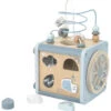 Label Label Blauw Houten Activiteitenkubus LLWT-34307 -Baby Thuis Verkoop label label blauw houten activiteitenkubus llwt 34307 1