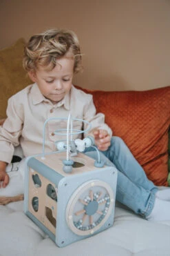 Label Label Nougat Houten Activiteitenkubus LLWT-37131 -Baby Thuis Verkoop label label blauw houten activiteitenkubus llwt 34307 5 1