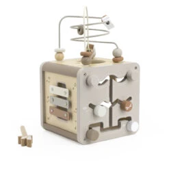 Label Label Nougat Houten Activiteitenkubus LLWT-37131 -Baby Thuis Verkoop label label nougat houten activiteitenkubus 1 2