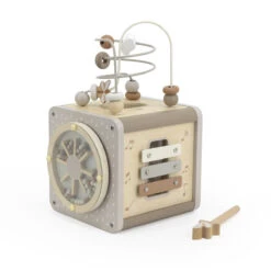 Label Label Nougat Houten Activiteitenkubus LLWT-37131 -Baby Thuis Verkoop label label nougat houten activiteitenkubus 2 1 1