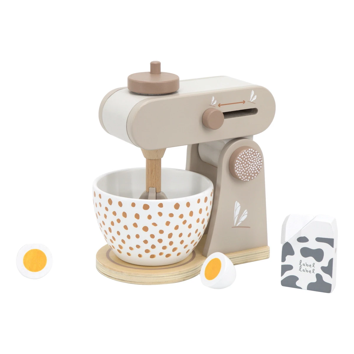 Label Label Nougat Houten Keukenmixer LLWT-37087 3 Label Label Nougat Houten Keukenmixer LLWT-37087