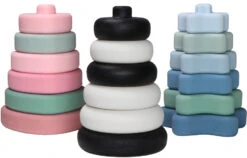 Label Label Zwart/Wit Silicone Stapeltoren LLST-15379 -Baby Thuis Verkoop label label silicone stapeltoren 2 2