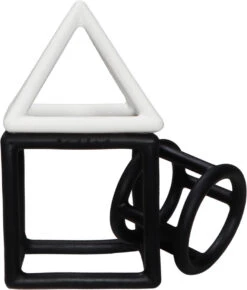 Label Label Zwart/Wit 3 Stuks Geometrische Silicone Bijtringen LLST-15317 -Baby Thuis Verkoop label label zwart wit 3 stuks geometrische silicone bijtringen llst 15317 2