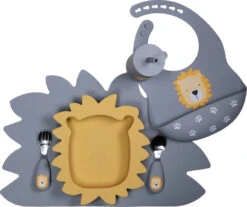 Tryco Lion Honey Gold Siliconen Bord TR-392815 -Baby Thuis Verkoop lion dusty blue silicone collection 03 2