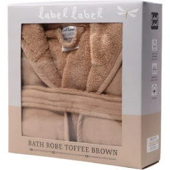Label Label Toffee Brown Badstof/Hydrofiel Badjas LLTT-934680 -Baby Thuis Verkoop lltt 934680 bath robe toffee brown 07