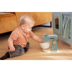 Label Label Groen Houten Keukenmixer LLWT-24913 -Baby Thuis Verkoop llwt 24913 food processor green 01 1