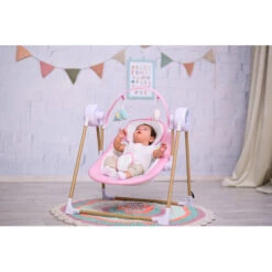 Lorelli Twinkle Beige Babyschommel 1009008-001 -Baby Thuis Verkoop lorelli twinkle pink babyswing 1009008 003 5