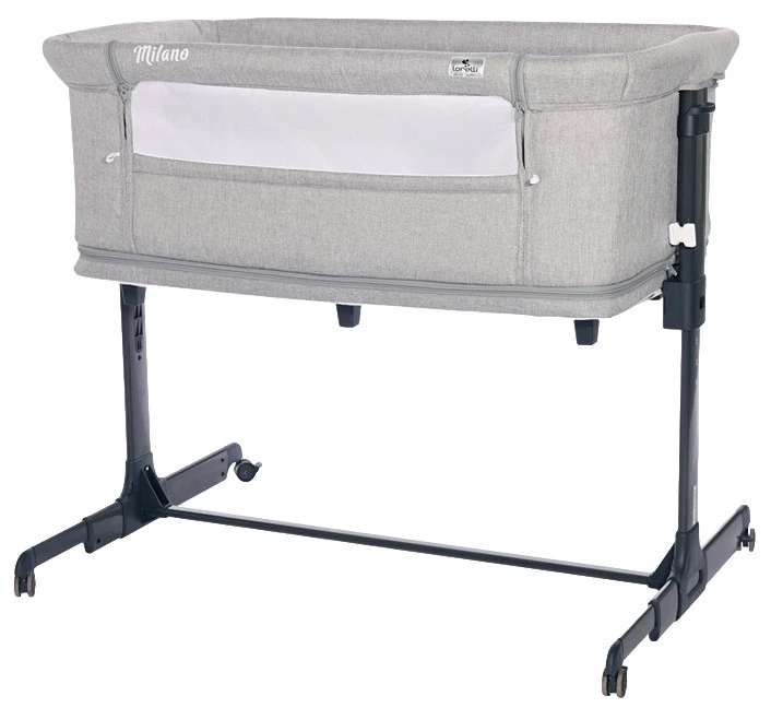 Lorelli Milano Grey 2-in-1 Wieg Aan Bed 1008044-0003 3 Lorelli Milano Grey 2-in-1 Wieg Aan Bed 1008044-0003