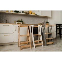 Luna Toys Wit Houten Leertoren Keukenhulp LU-00552 -Baby Thuis Verkoop luna toys nature houten leertoren keukenhulp 9503009900 lifestyle 2 1