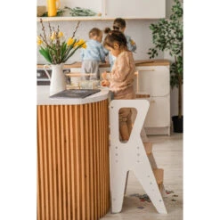 Luna Toys Wit Houten Leertoren Keukenhulp LU-00552 -Baby Thuis Verkoop luna toys wit houten leertoren keukenhulp 4