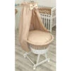 MamaLoes Pure Beige Deluxe Wit Baby Wiegje 84482 -Baby Thuis Verkoop mamaloes amy beige bekleding voor deluxe wieg 84482 1