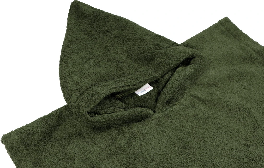 MamaLoes Badstof Groen Baby Poncho ML010508 4 MamaLoes Badstof Groen Baby Poncho ML010508 - Afbeelding 2