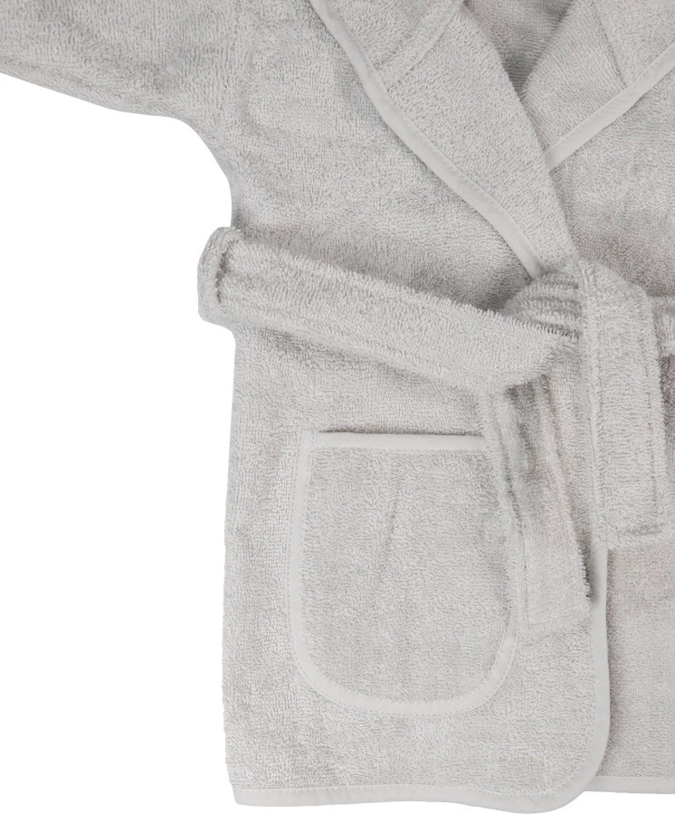 MamaLoes Badstof Light Grey 1-2jr Badjas ML5386 6 MamaLoes Badstof Light Grey 1-2jr Badjas ML5386 - Afbeelding 4