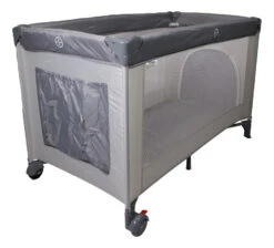 Ding Deluxe Grey Campingbedje Incl. Bodemverhoger -Baby Thuis Verkoop mamaloes ding deluxe grey campingbedje incl. bodemverhoger 2