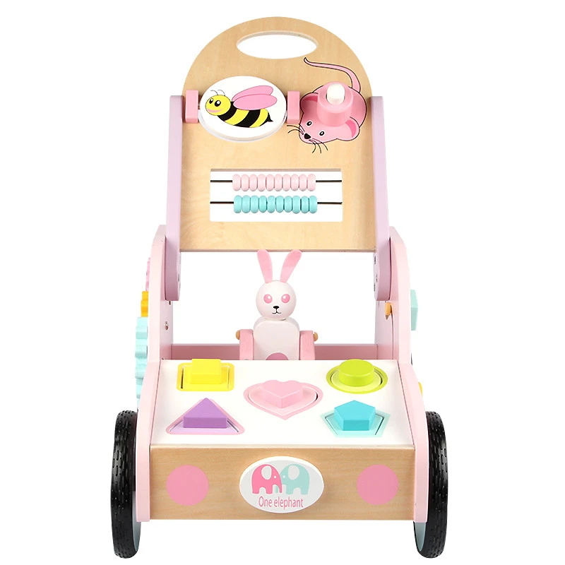 Eco Toys Roze Houten Activiteiten Loopwagen HC494888 7 Eco Toys Roze Houten Activiteiten Loopwagen HC494888 - Afbeelding 5