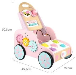 Eco Toys Roze Houten Activiteiten Loopwagen HC494888 12 Eco Toys Roze Houten Activiteiten Loopwagen HC494888 -Baby Thuis Verkoop mamaloes eco toys roze houten activiteiten loopwagen hc494888 01