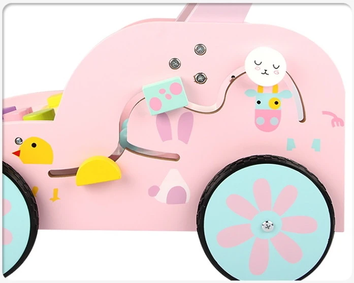 Eco Toys Roze Houten Activiteiten Loopwagen HC494888 8 Eco Toys Roze Houten Activiteiten Loopwagen HC494888 - Afbeelding 6