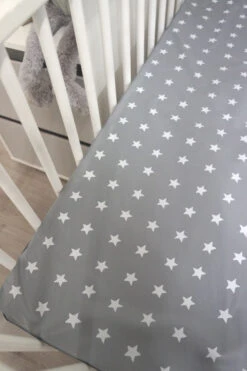 MamaLoes Grey/White Stars Boxdek W-388571 -Baby Thuis Verkoop mamaloes grey white stars boxdek w 388571 8