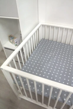 MamaLoes Grey/White Stars Boxdek W-388571 -Baby Thuis Verkoop mamaloes grey white stars boxdek w 388571 9