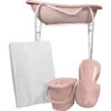 MamaLoes Licht Roze Badset Incl. Witte Badstandaard 1 MamaLoes Licht Roze Badset Incl. Witte Badstandaard -Baby Thuis Verkoop mamaloes licht roze badset incl. witte badstandaard wit kussen
