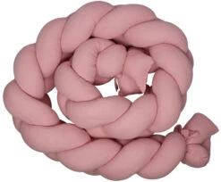 MamaLoes Soft Cotton Licht Roze 210 Cm Braided Bedbumper ML020506 -Baby Thuis Verkoop mamaloes soft cotton licht roze 210 cm braided bedbumper ml020506 2
