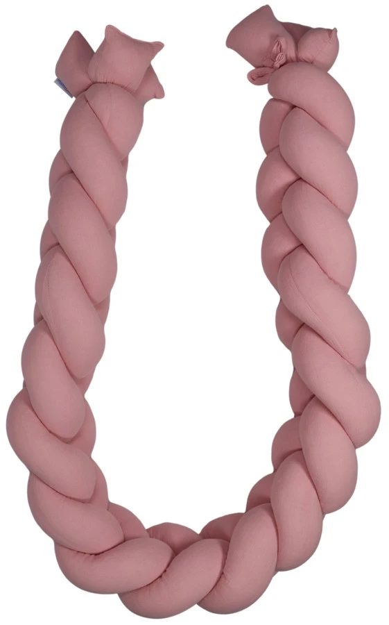 MamaLoes Soft Cotton Licht Roze 210 Cm Braided Bedbumper ML020506 - Afbeelding 2