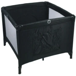 Ding Deluxe Black Inklapbare Box Incl. Bodemverhoger -Baby Thuis Verkoop mamaloesboxzijvakzwart 4 1