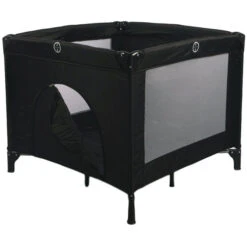 Ding Deluxe Black Inklapbare Box Incl. Bodemverhoger -Baby Thuis Verkoop mamaloesdeluxeboxzwart 4 1