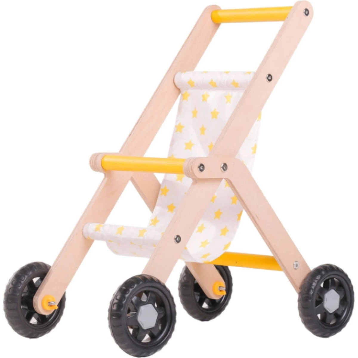 Mamatoyz Houten Poppenbuggy MT07 4 Mamatoyz Houten Poppenbuggy MT07 - Afbeelding 2