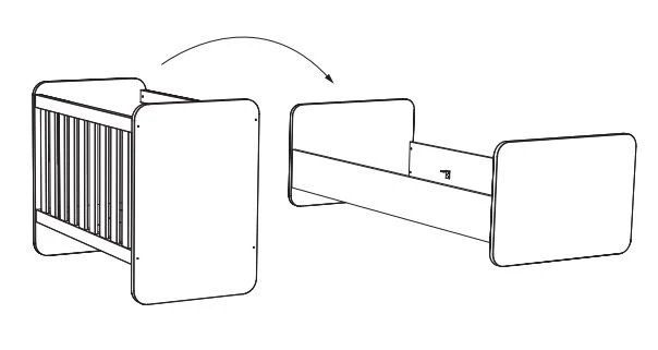 Meegroei Babykamer Naomi: Meegroei Ledikant En Commode 6 Meegroei Babykamer Naomi: Meegroei Ledikant En Commode - Afbeelding 4