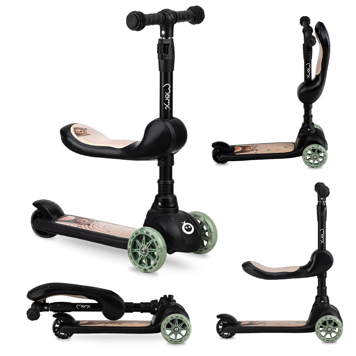 Momi Kiuru Black 2-in-1 Step/Loopfiets HUBA00035 12 Momi Kiuru Black 2-in-1 Step/Loopfiets HUBA00035 - Afbeelding 10