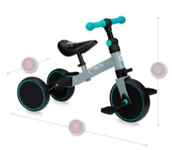 Momi Loris Grey/Turquoise 4-in-1 Ride-On Loopfiets ROBI00041 -Baby Thuis Verkoop momi loris grey turquoise 4 in 1 ride on loopfiets robi00041 10