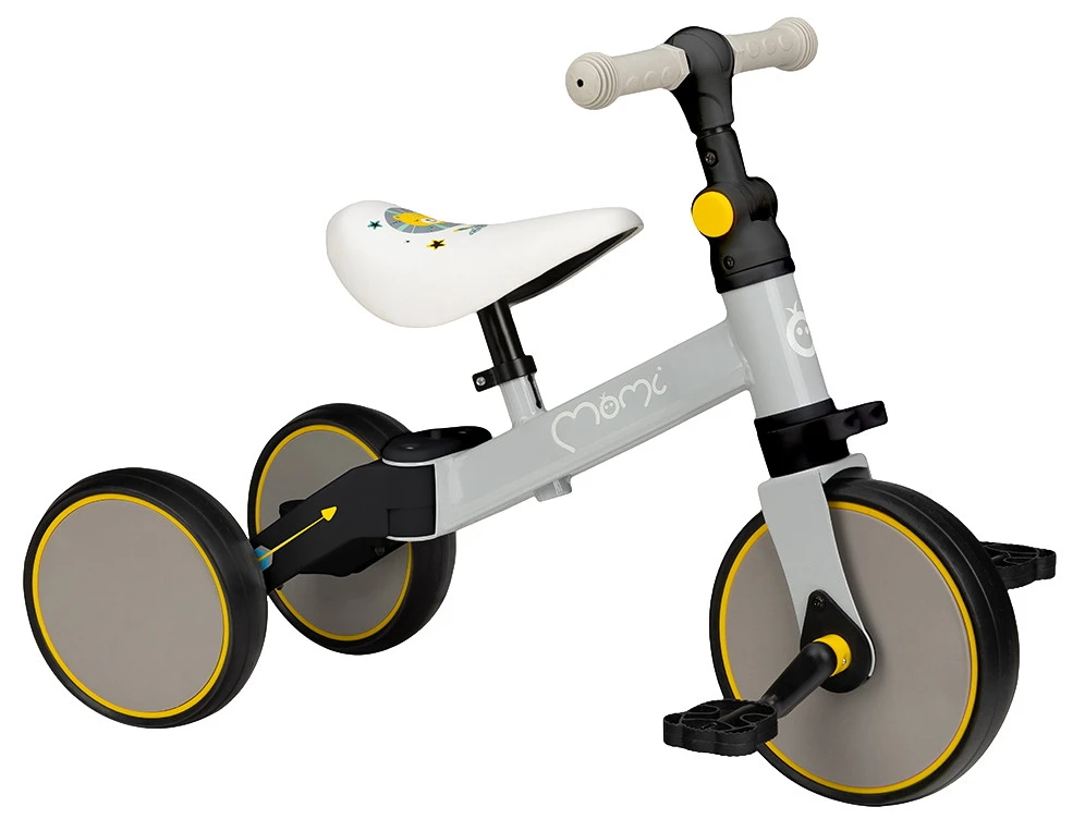 Momi Loris Grey/Yellow 4-in-1 Ride-On Loopfiets ROBI00040 3 Momi Loris Grey/Yellow 4-in-1 Ride-On Loopfiets ROBI00040