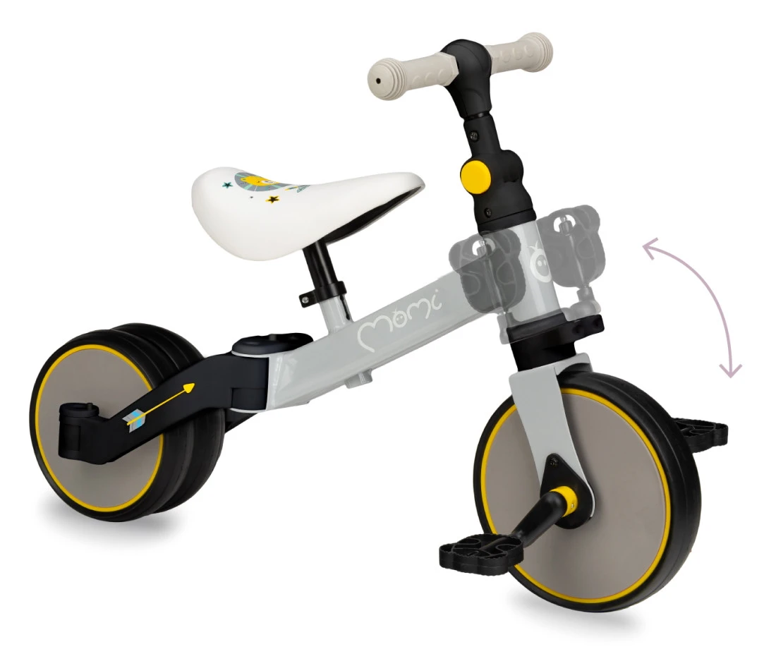 Momi Loris Grey/Yellow 4-in-1 Ride-On Loopfiets ROBI00040 8 Momi Loris Grey/Yellow 4-in-1 Ride-On Loopfiets ROBI00040 - Afbeelding 6