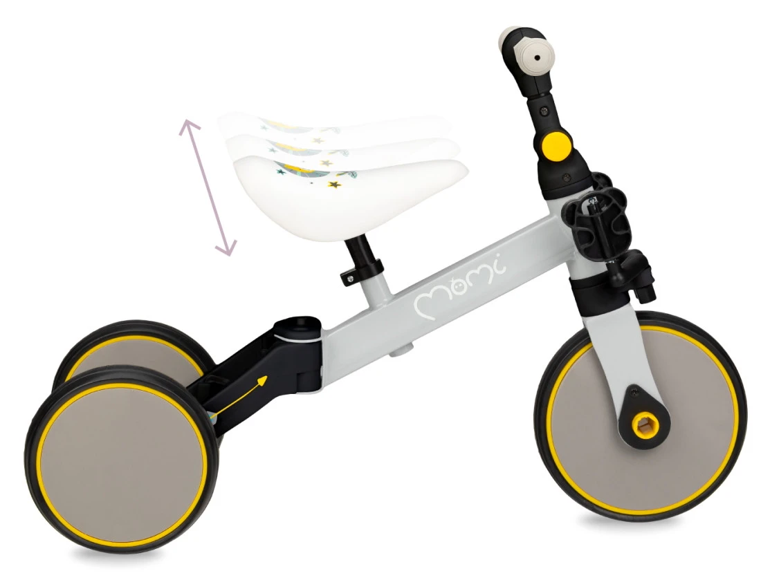 Momi Loris Grey/Yellow 4-in-1 Ride-On Loopfiets ROBI00040 9 Momi Loris Grey/Yellow 4-in-1 Ride-On Loopfiets ROBI00040 - Afbeelding 7