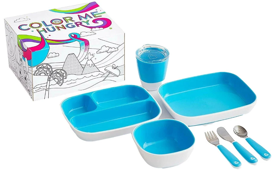 Munchkin Colour Me Blauw 7-delig Dinerset 051913 3 Munchkin Colour Me Blauw 7-delig Dinerset 051913