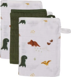 Blush & Blossom Dinosaurus Hydrofiel Starterset TR-BB443418 11 Blush & Blossom Dinosaurus Hydrofiel Starterset TR-BB443418 -Baby Thuis Verkoop muslin washgloves set dinosaur 000