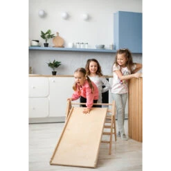 Luna Toys Naturel Houten Klimrek Met Glijbaan LU-36950 20 Luna Toys Naturel Houten Klimrek Met Glijbaan LU-36950 -Baby Thuis Verkoop natural 4