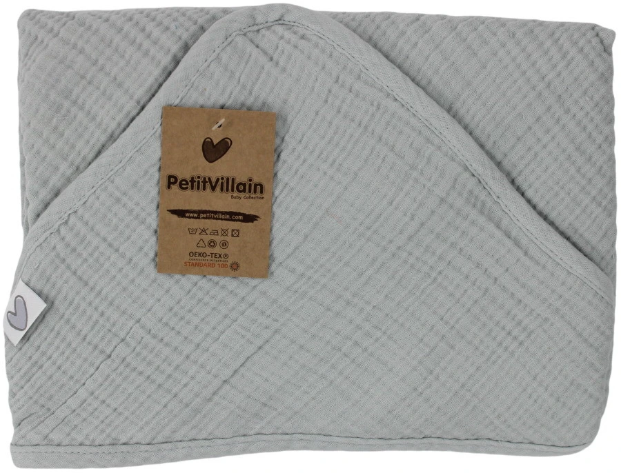 Petit Villain Hydrofiel Grijs Badcape 3 Petit Villain Hydrofiel Grijs Badcape